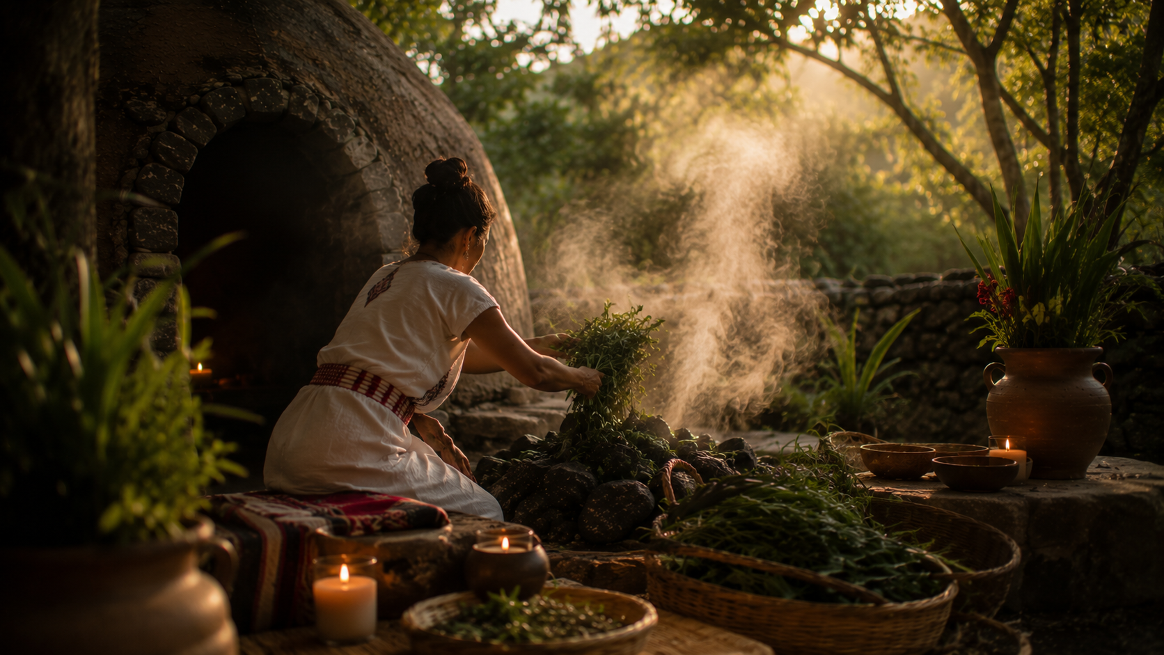 Guía del temazcal, ambiente sereno